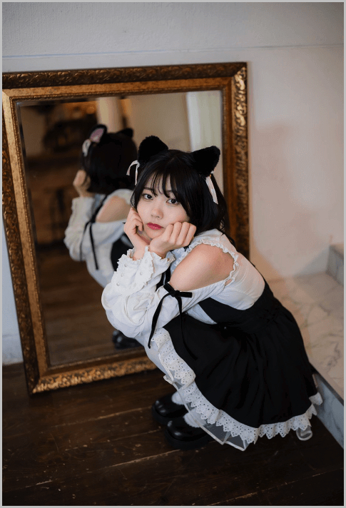 乃木坂5期生｜中西アルノの画像　コットン撮影会「ある」猫耳メイド服